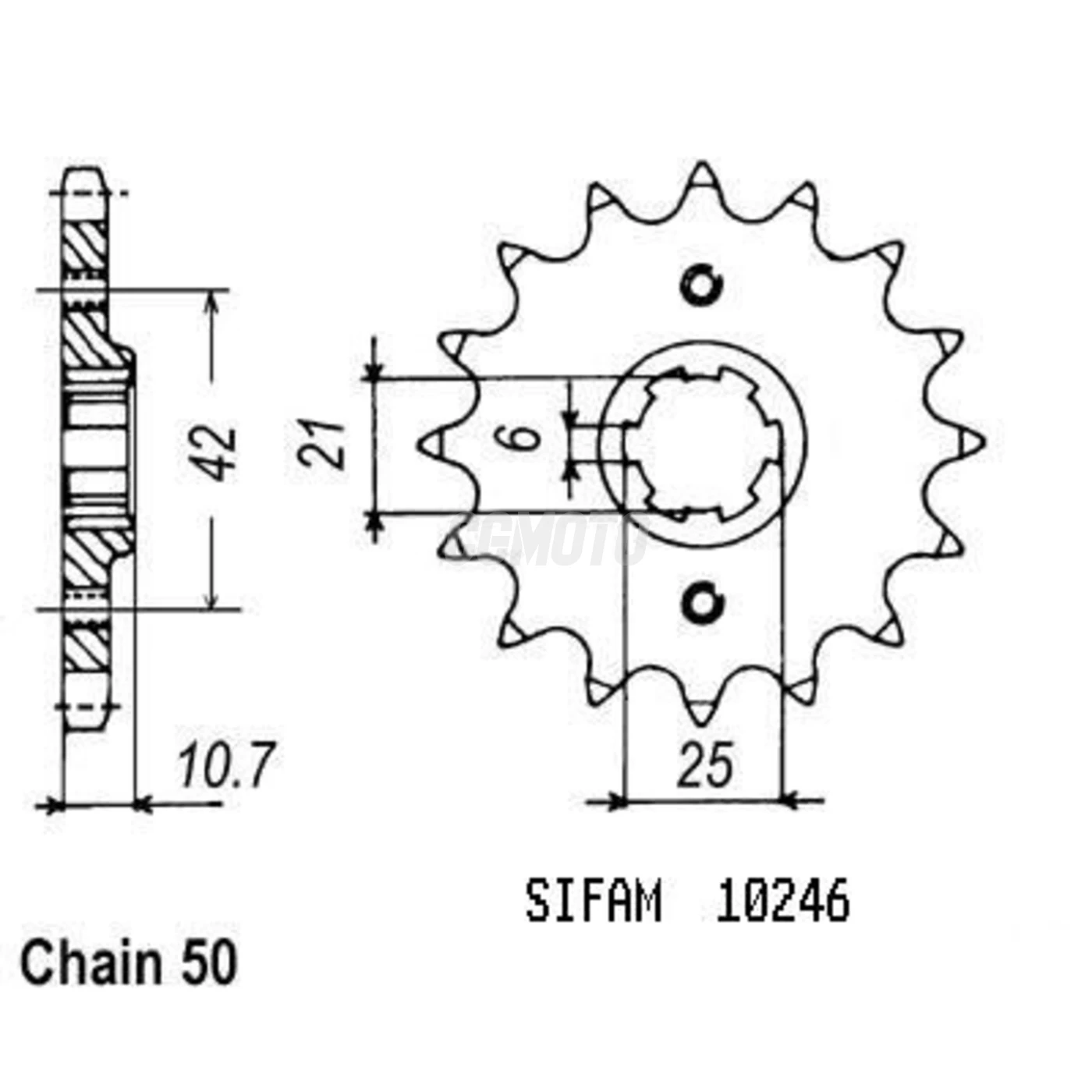 Pignon Cbx 550 F 86-87