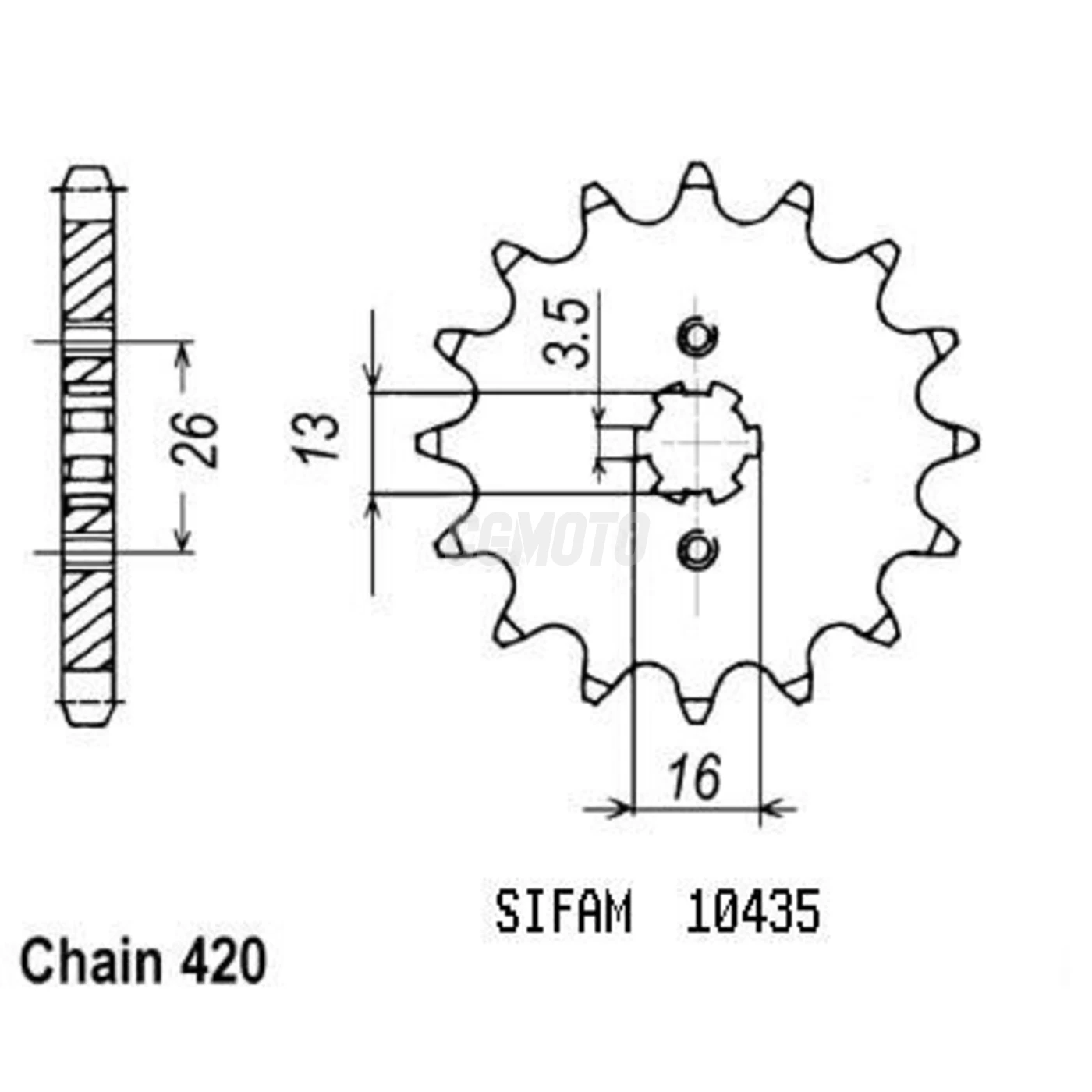 Pignon Dt 50 Mx 83-95