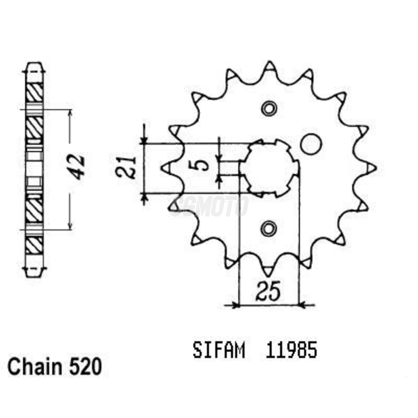 Pignon Sr 250 91-98