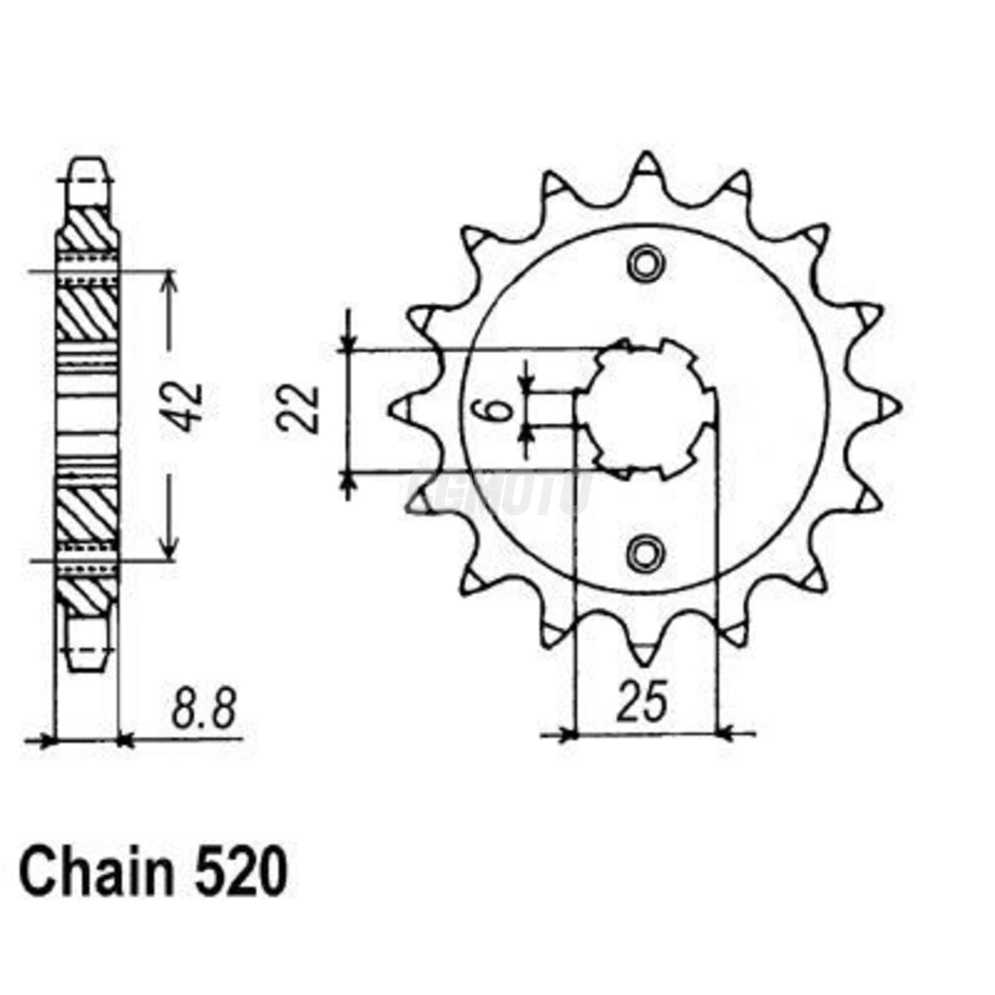 Pignon Cb 400 N 81-82 520