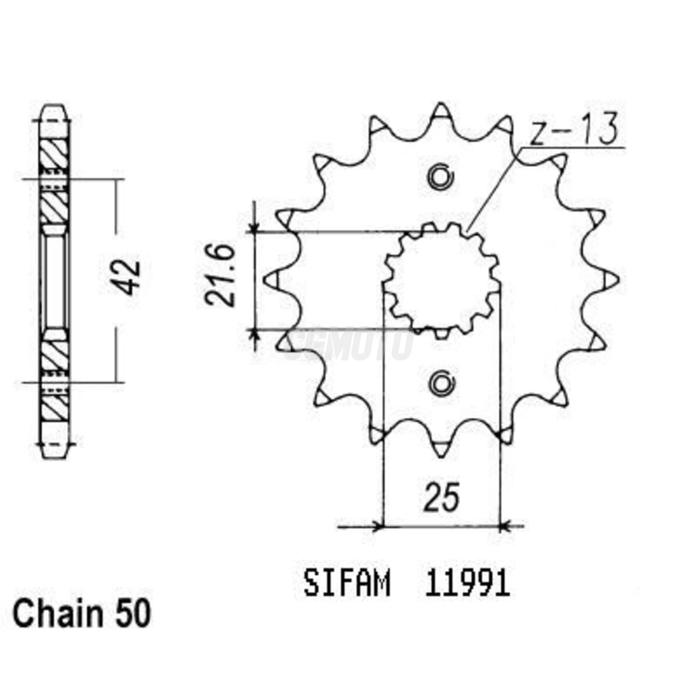 Pignon Gpx 600 R 88-97