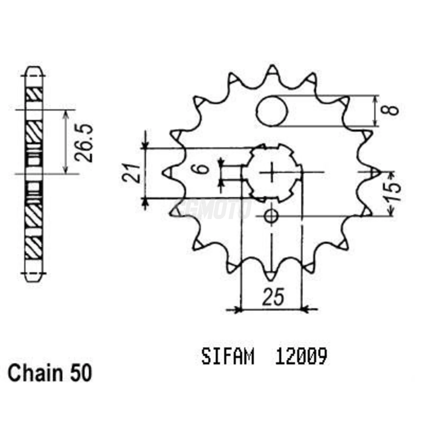 Pignon Z 400 2 Cyl 74-80