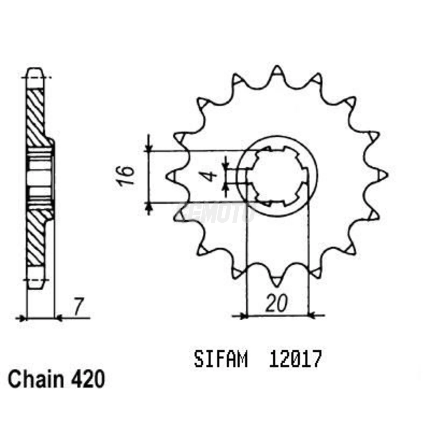 Pignon Suzuki 50 Rmx/Smx -02