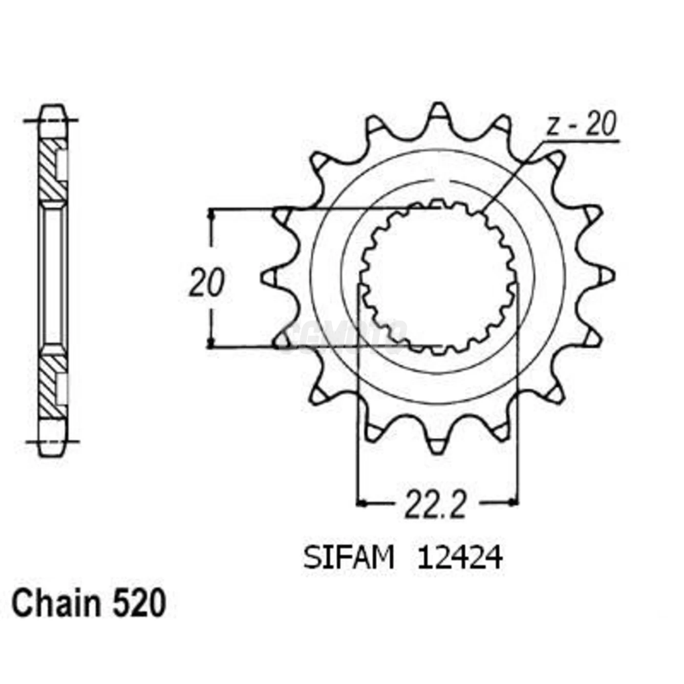 Pignon Yamaha Yzf/Wrf 250 01-0