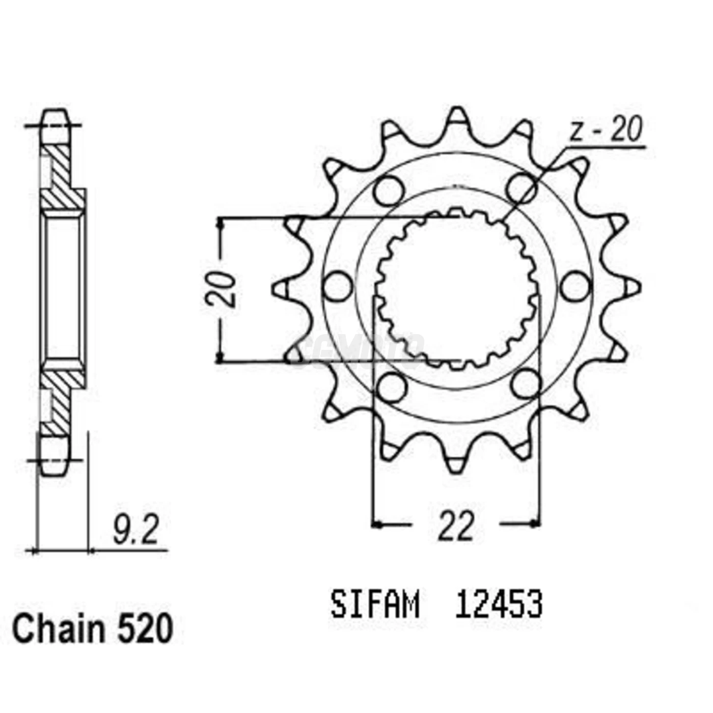 Pignon Kawasaki Kx-f 250 06-