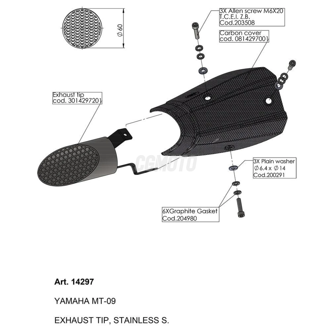 SBK ADDITIONAL SLIP-ON YAMAHA MT-09/MT-09 SP ADDITIONAL SLIP-ON