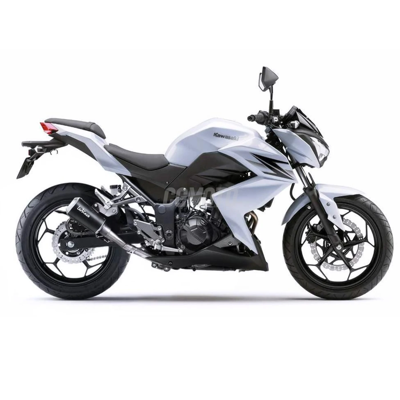 SBK LV-10 BLACK KAWASAKI NINJA 250/300 R - Z 250/300/ABS SLIP-ON