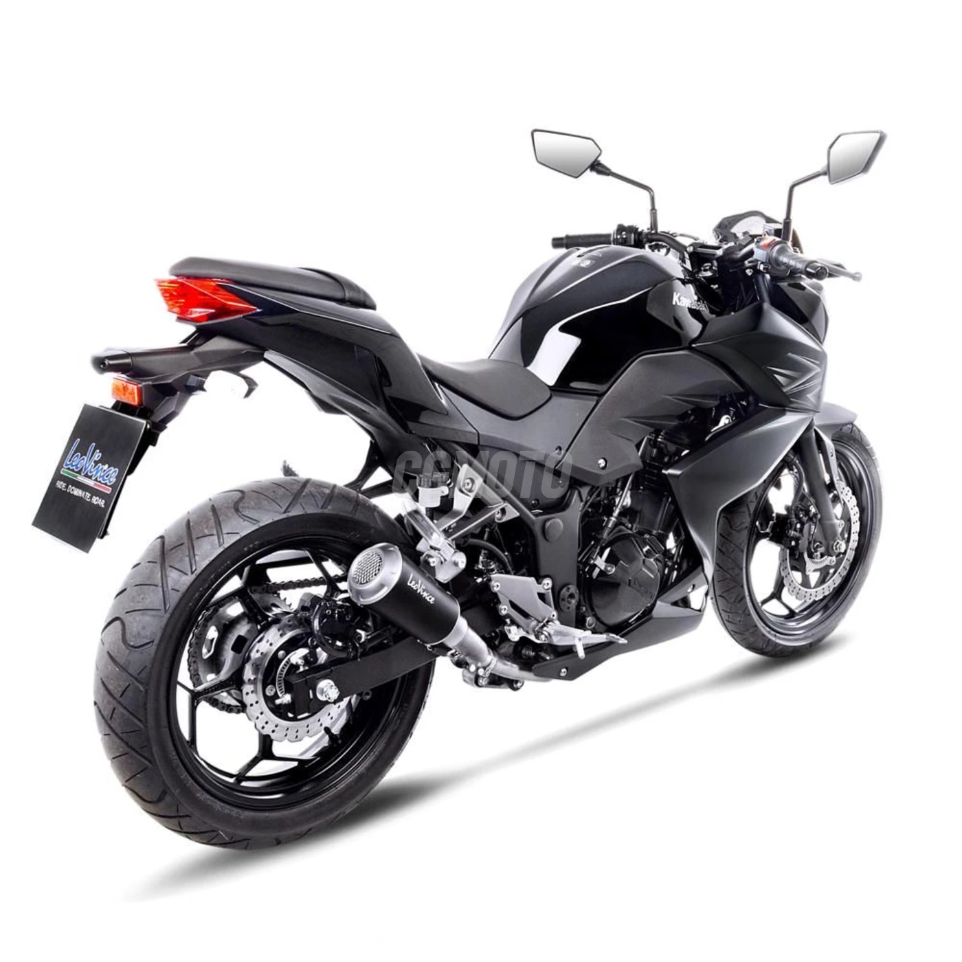 SBK LV-10 BLACK KAWASAKI NINJA 250/300 R - Z 250/300/ABS SLIP-ON