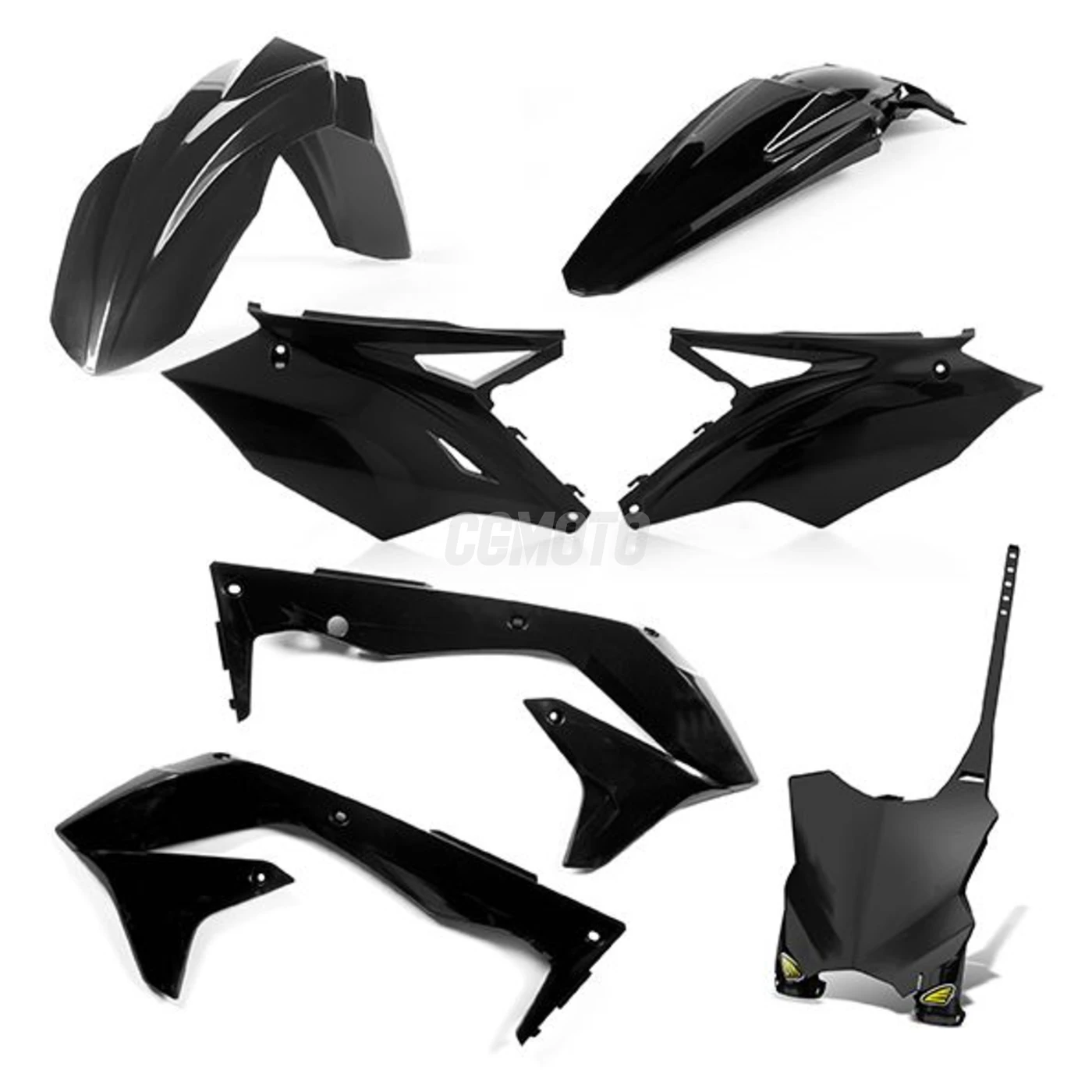 Kit plastique 5 elements KAWASAKI KXF450 18 - Noir