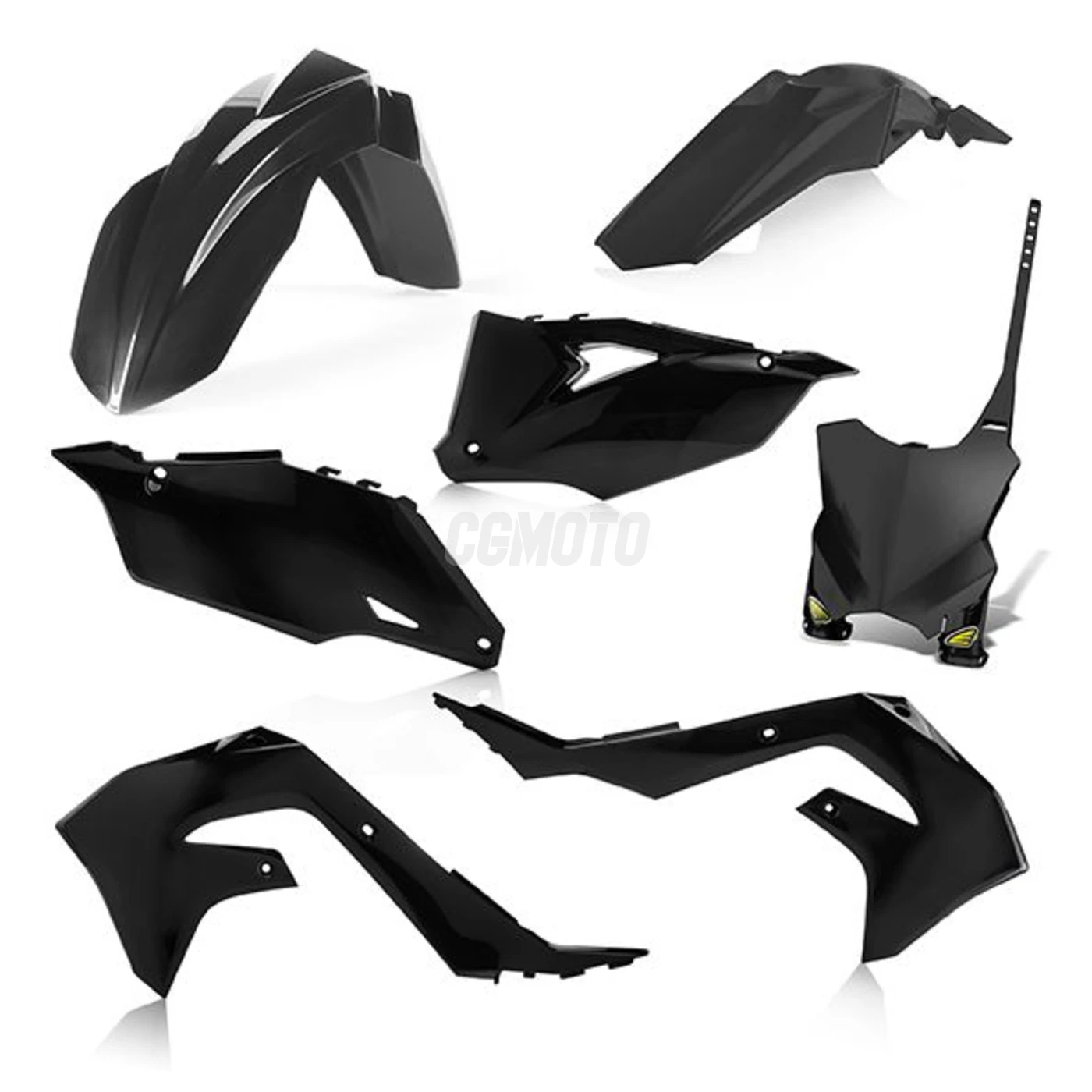 Kit plastique 5 elements KAWASAKI KXF450 19-21 - Noir