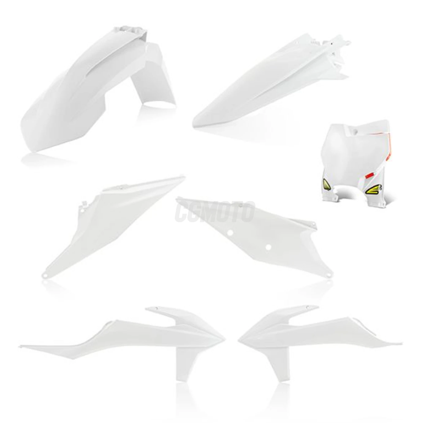 Kit plastique 5 elements KTM SX/SXF 19 - Blanc