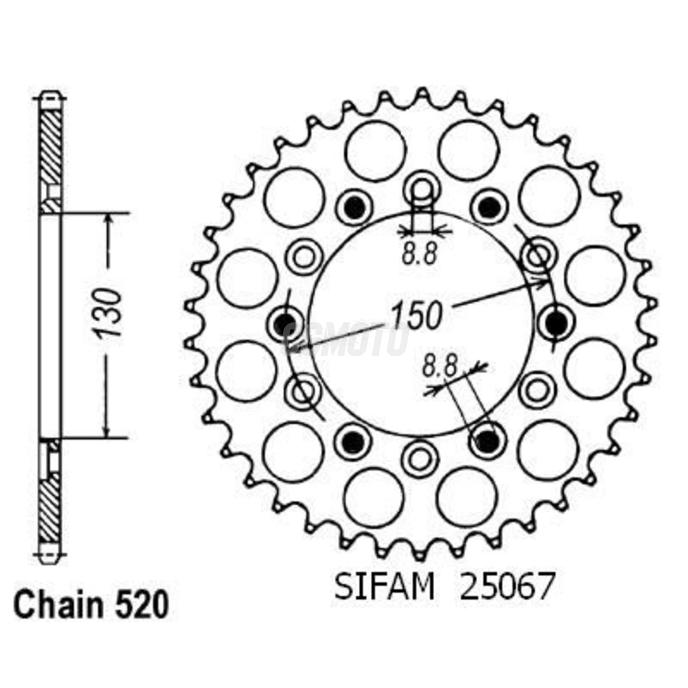 Couronne Xlr 350 84-87