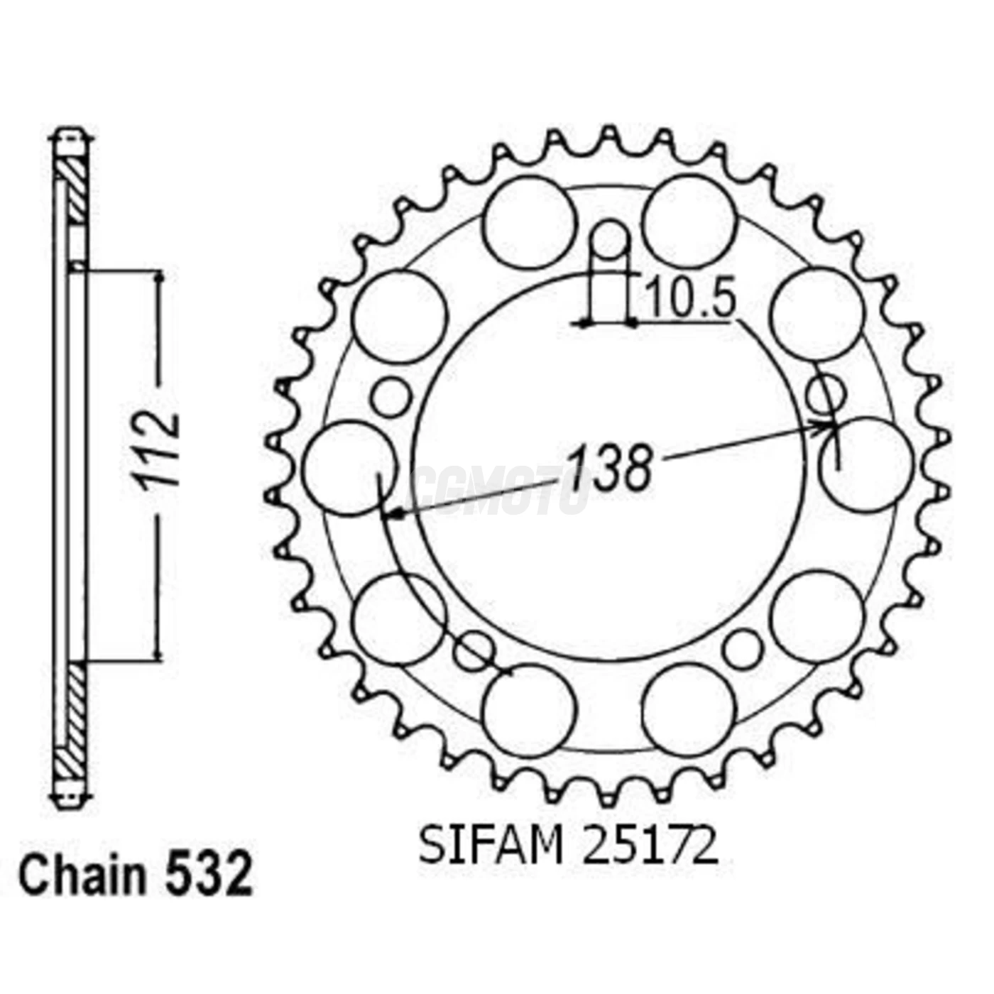 Couronne Yamaha 600 R6 99-02