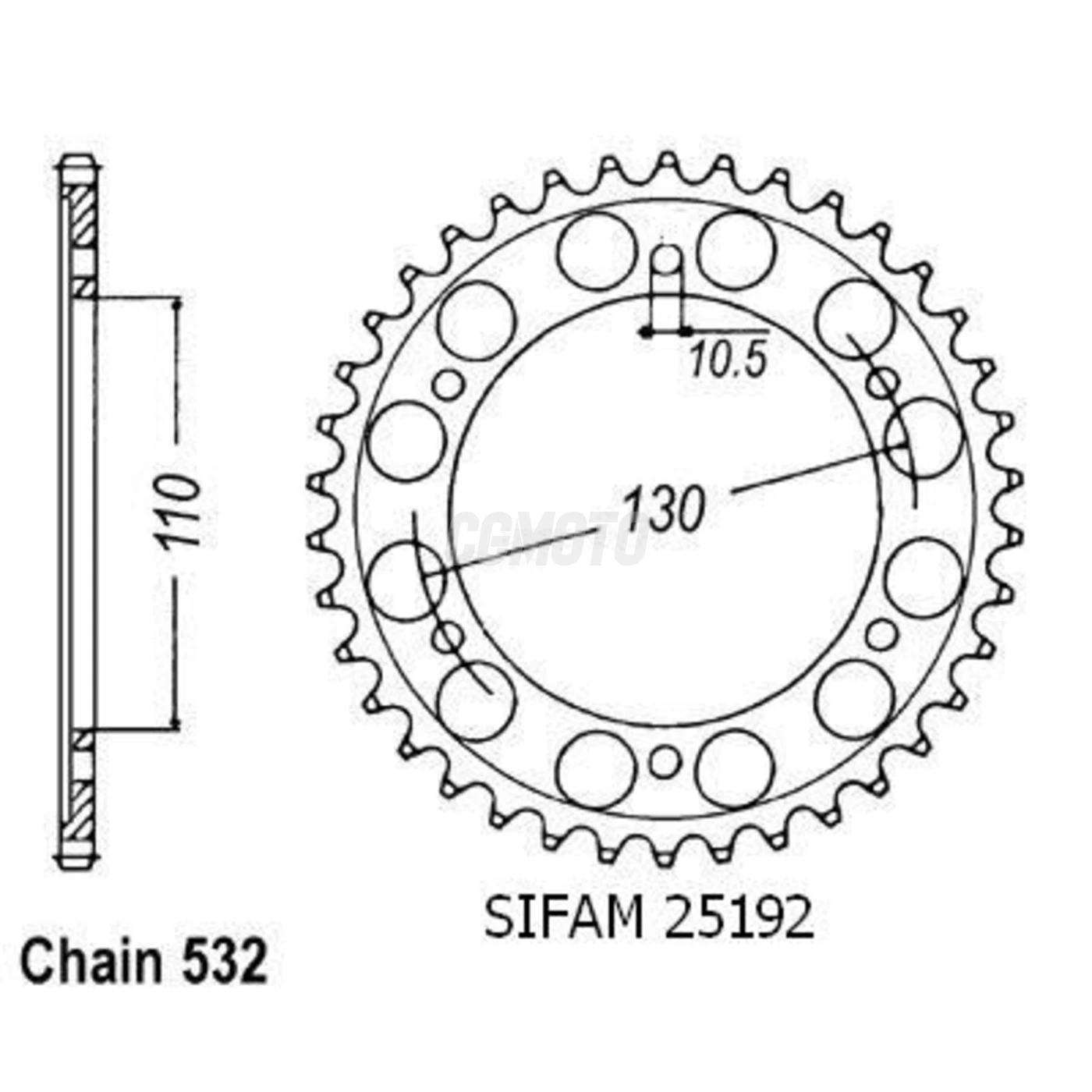 Couronne Yam Yfz-r6 2003