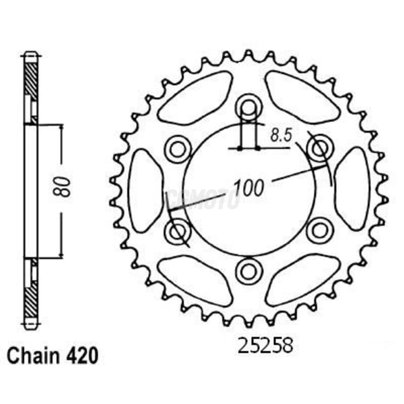 Couronne Rieju 50 Spike 06-