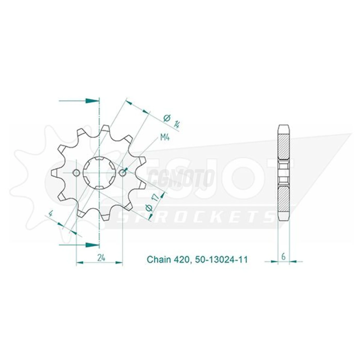 Kit Chaine Origine Aprilia 50 RS4 SUISSE