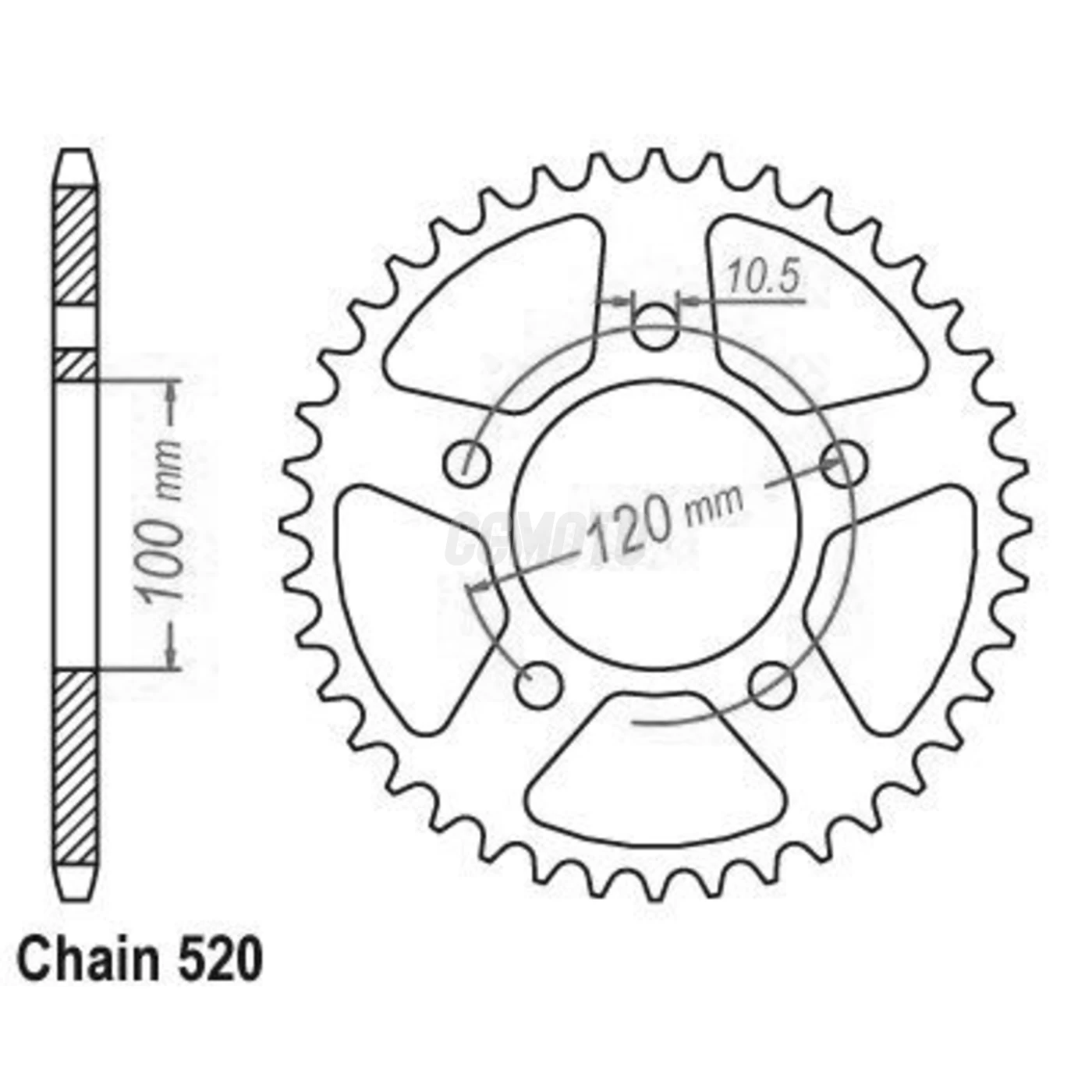 Kit chaine Aprilia 125 Rspista