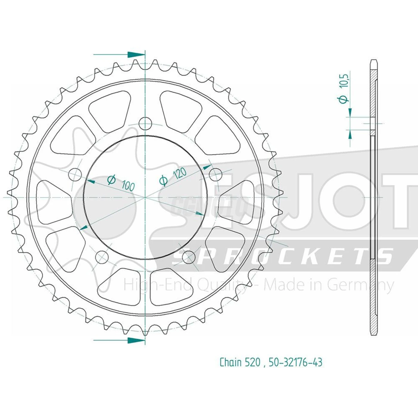 Kit Chaine Origine APRILIA TUONO / RS 660  17x43