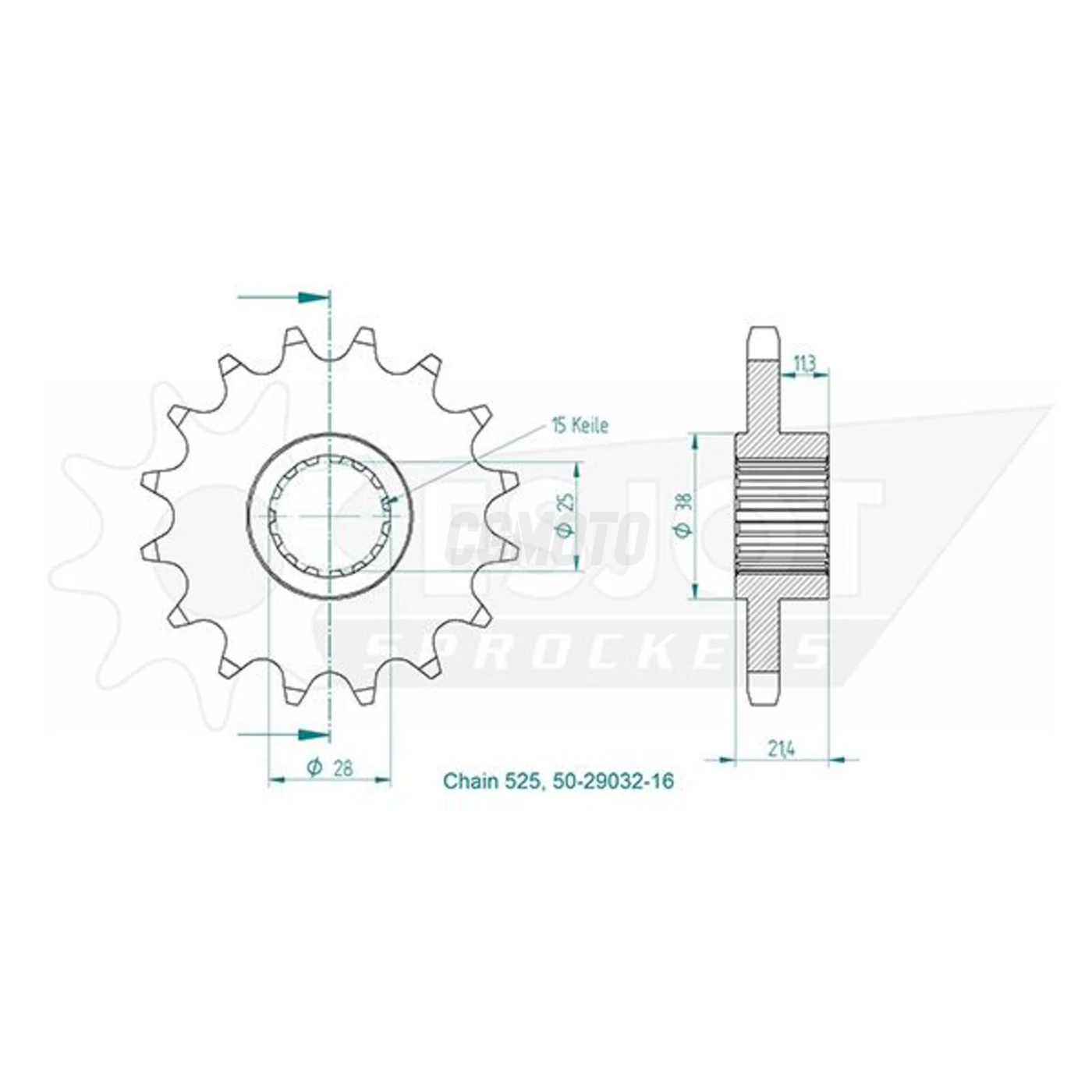 Kit chaine Aprilia Smv 750 Dorsoduro