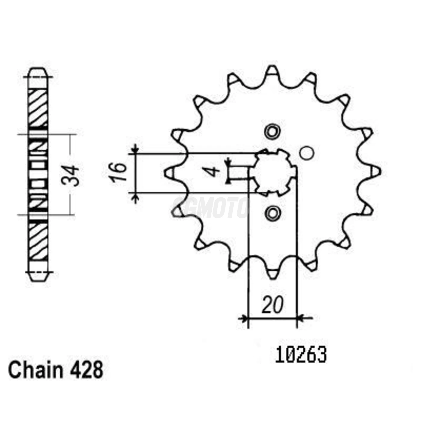 Kit Chaine Origine BETA RR 125 4T SM AC 14x48