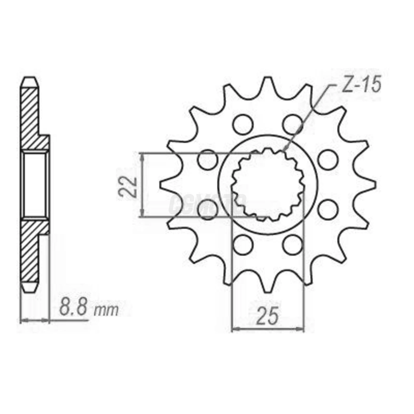 Kit chaine Beta 250/450/525 Rr Enduro