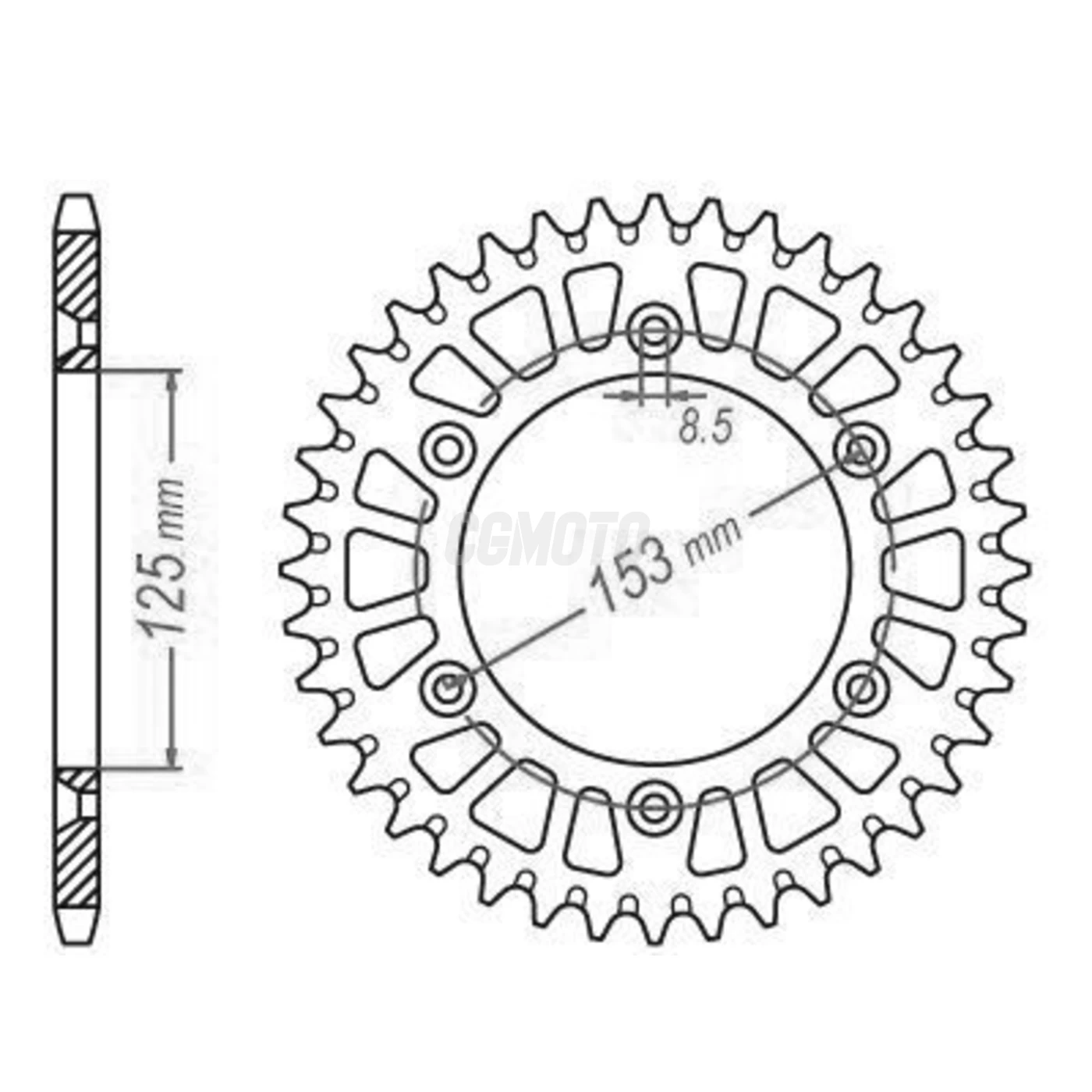 Kit Chaine MOTOCROSS BHR MOTO 250 R /300 R / 450 R 13x51