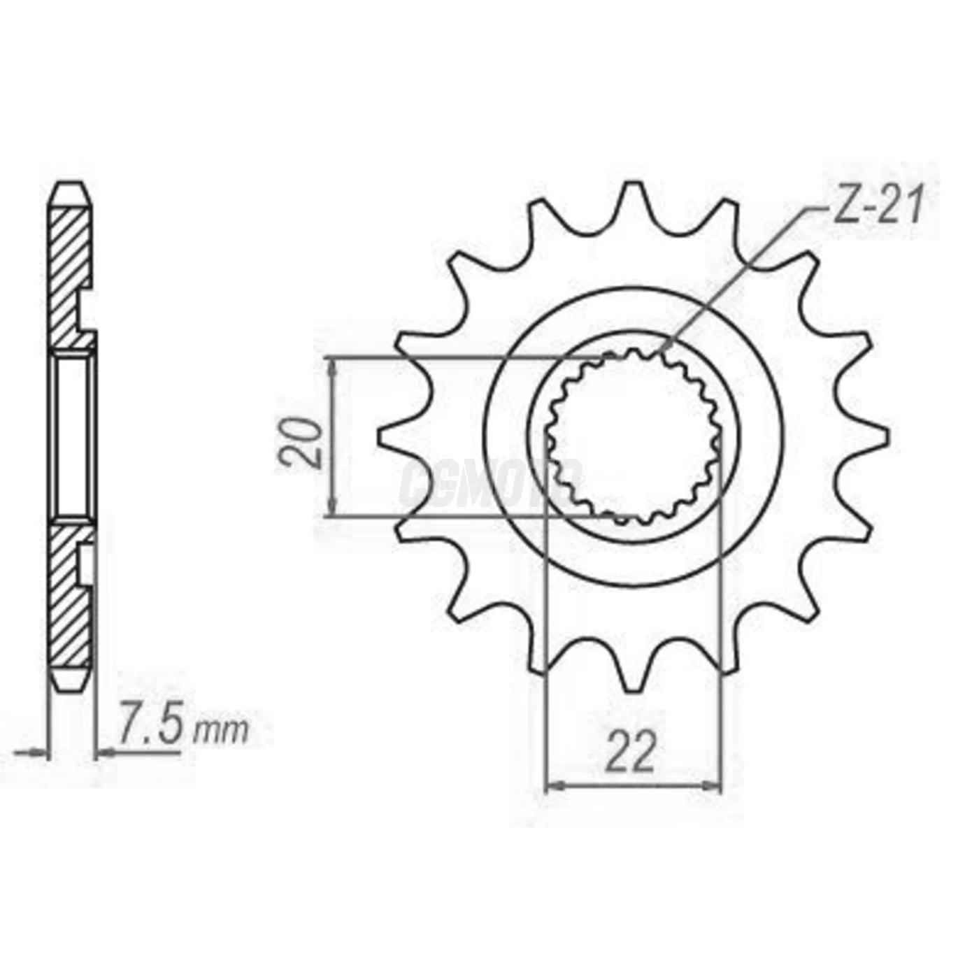 Kit Chaine Origine BHR MOTO 250 R /300 R / 450 R 13x51