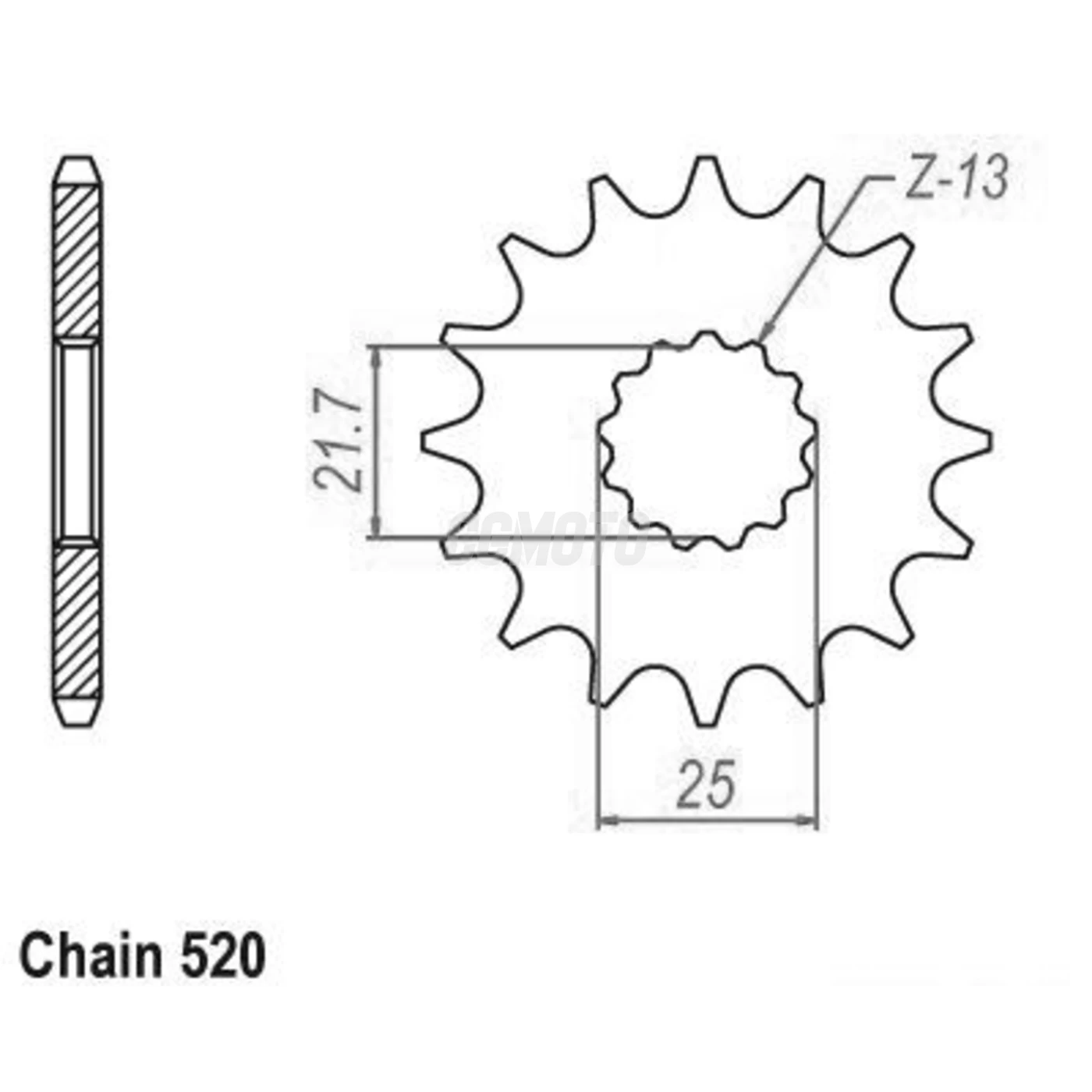 Kit Chaine Origine CF MOTO MT 650 15x46