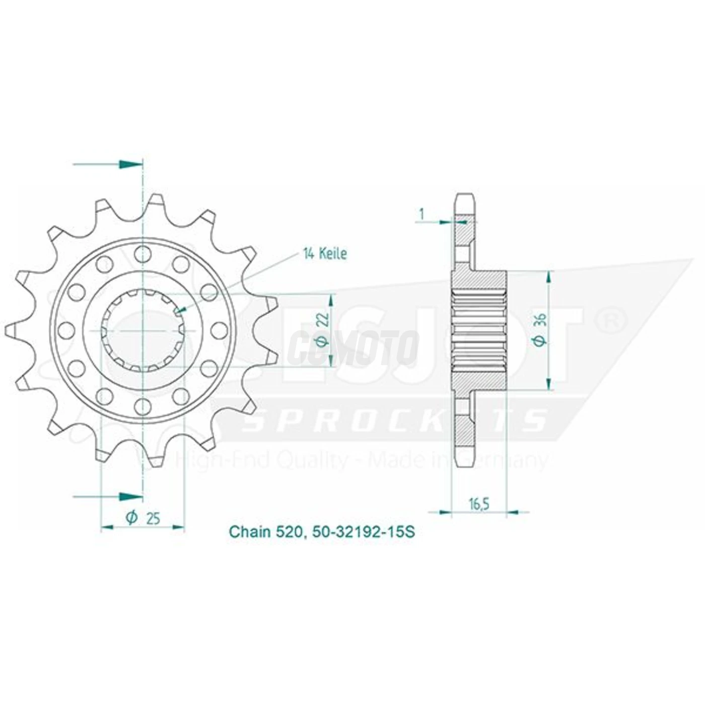 Kit Chaine Origine DUCATI HYPERMOTARD 950 15x43