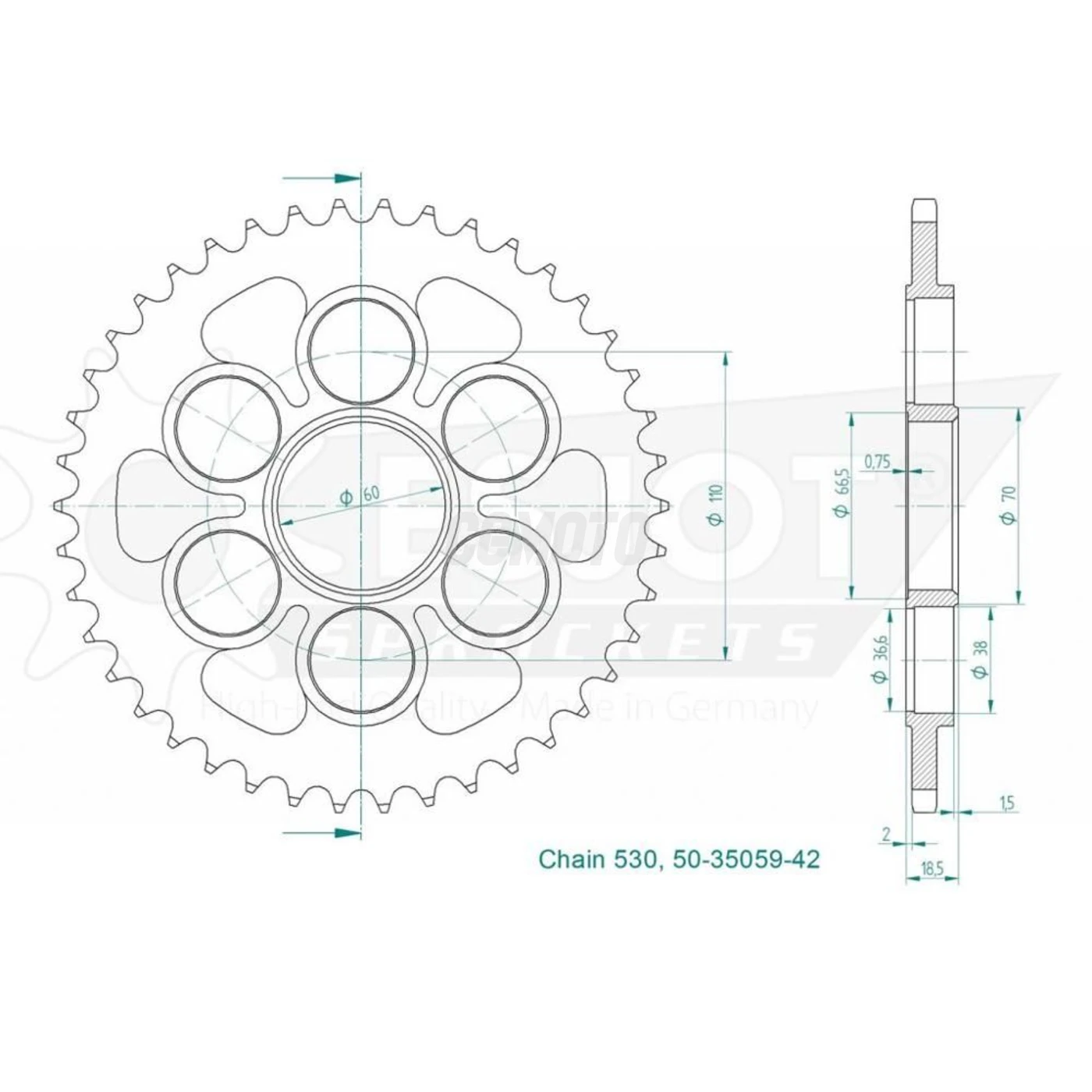 Kit chaine Ducati 1260 Multistrada