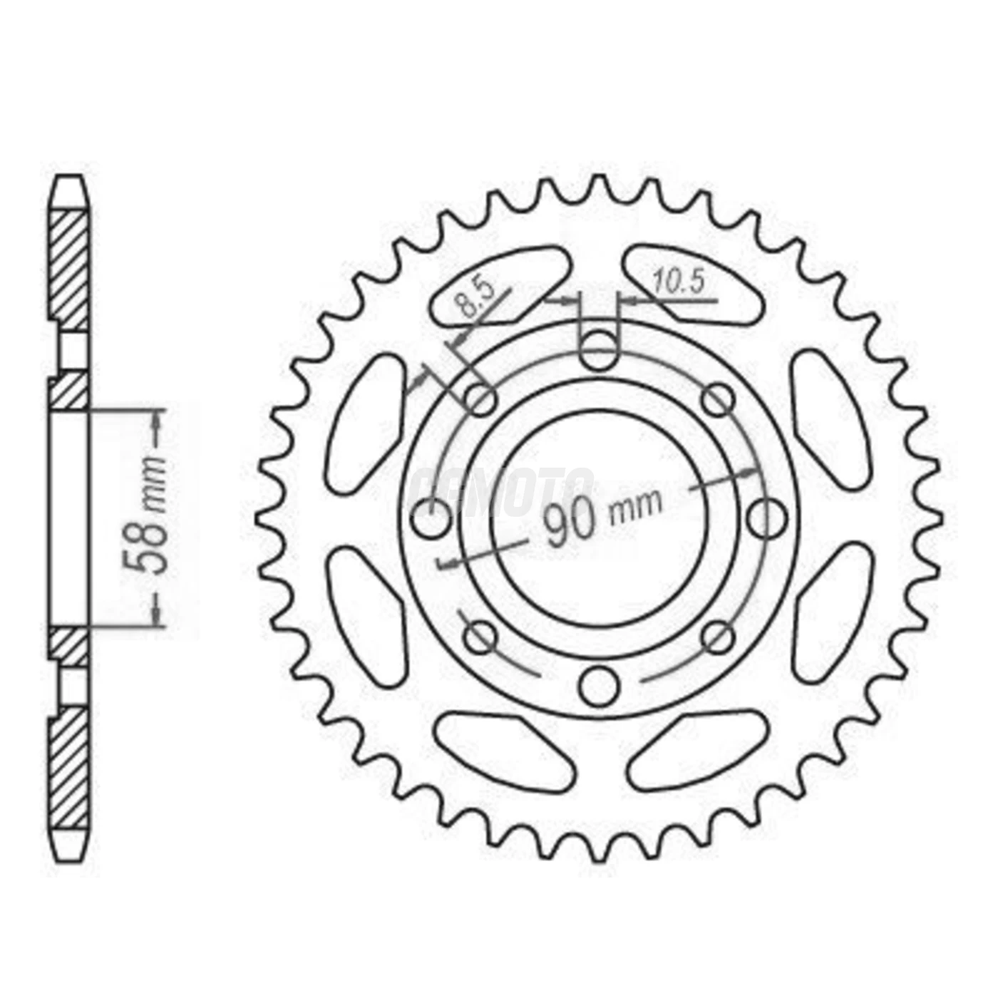 Kit chaine Daelim Vs 125