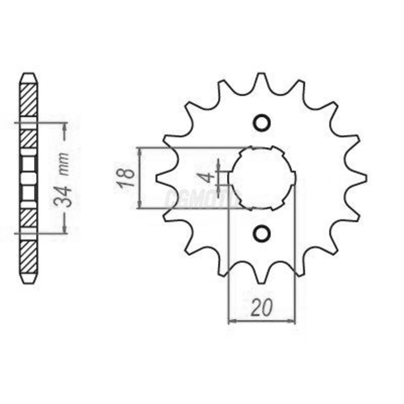 Kit chaine Daelim Vc 125 S