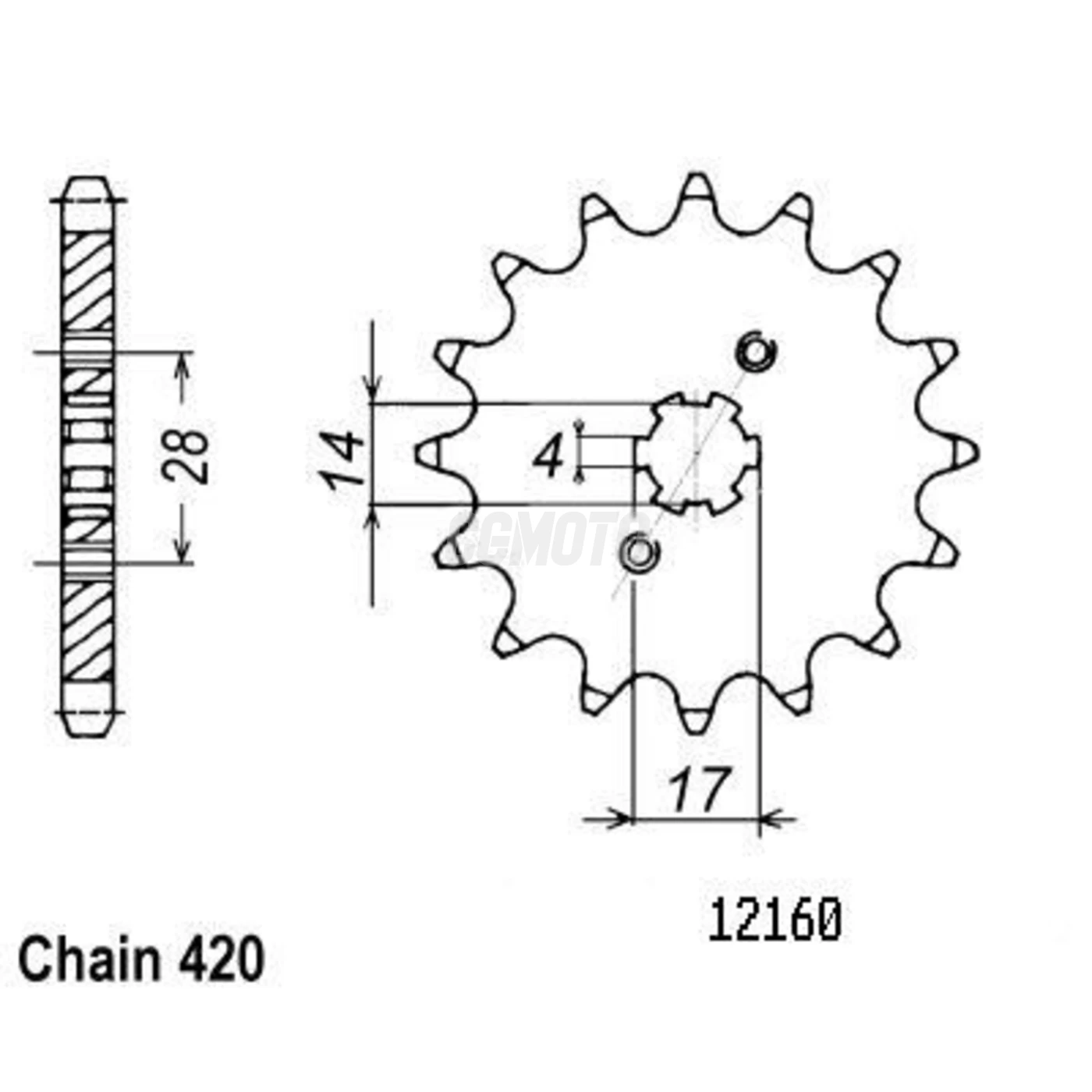 Kit chaine Derbi Senda 50 R Drd