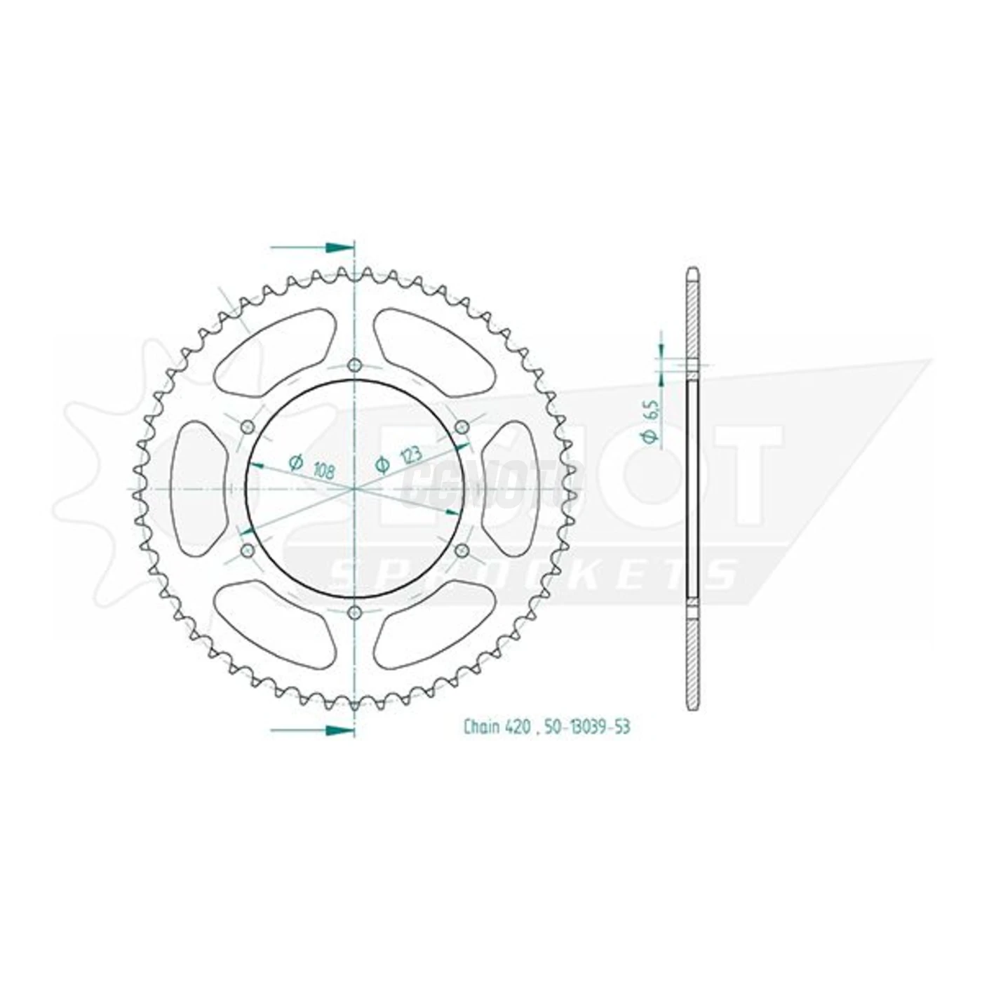 Kit chaine Derbi Senda 50 SM DRD X-TREME