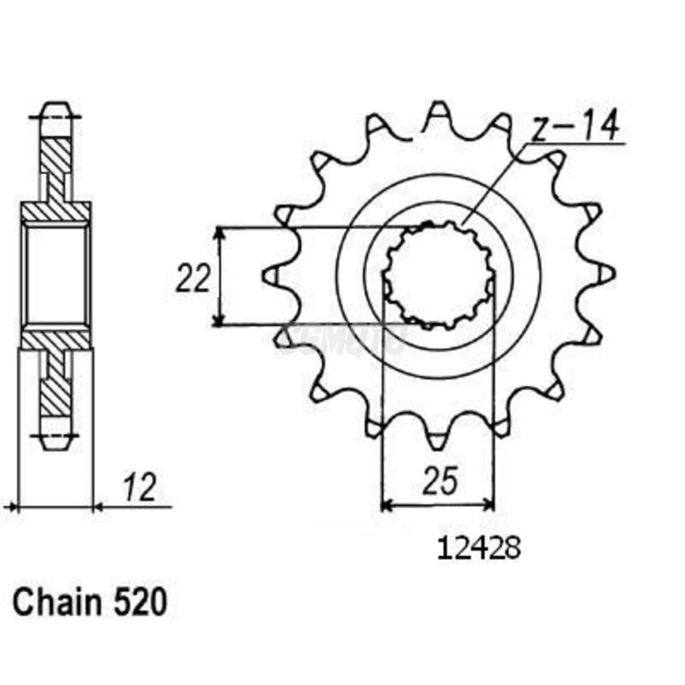 Kit chaine Gas Gas EC 200