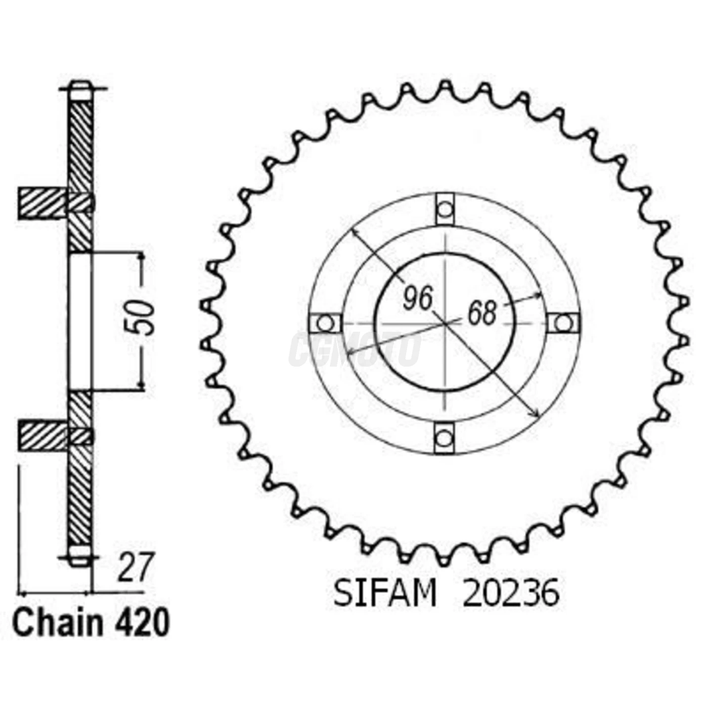 Kit chaine Honda St 70 Dax Nouveau Modèle