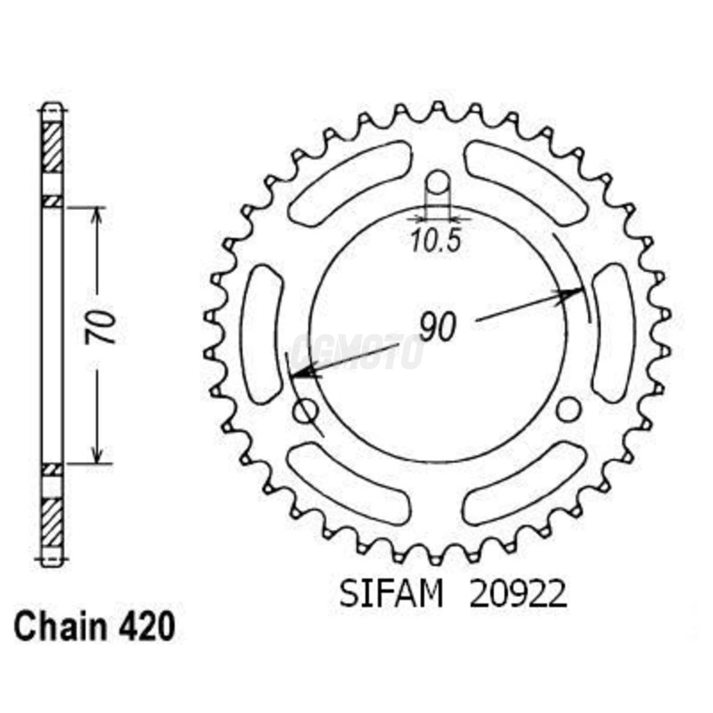 Kit chaine Honda Cr 80 Rb