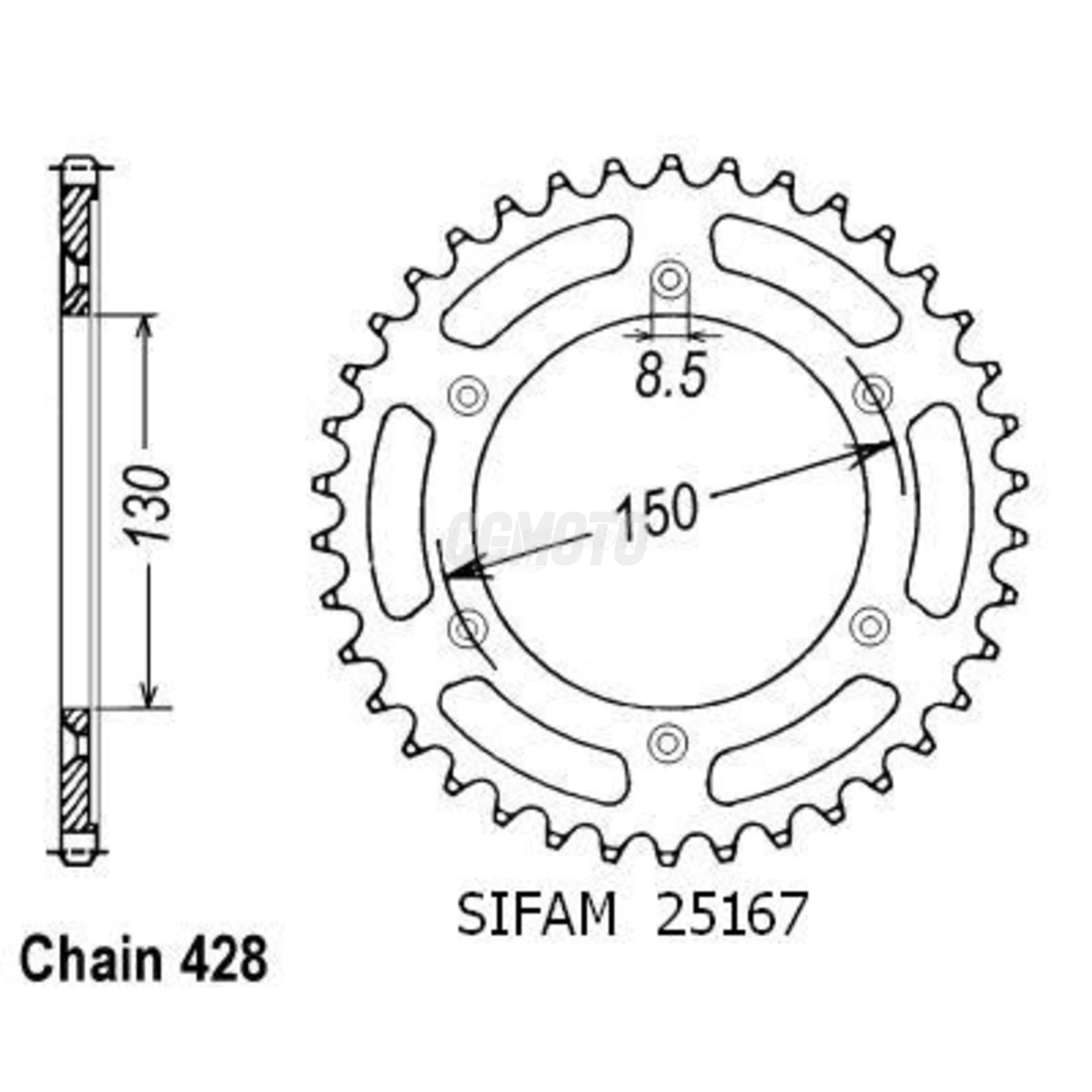 Kit chaine Honda Xlr 125