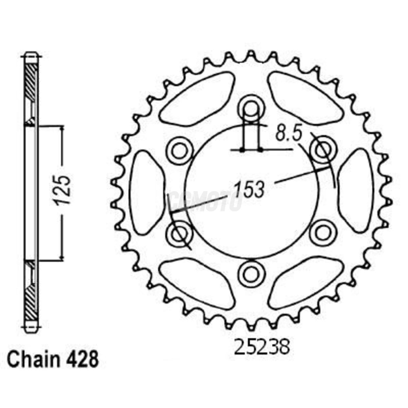 Kit chaine Honda Xr 125 L