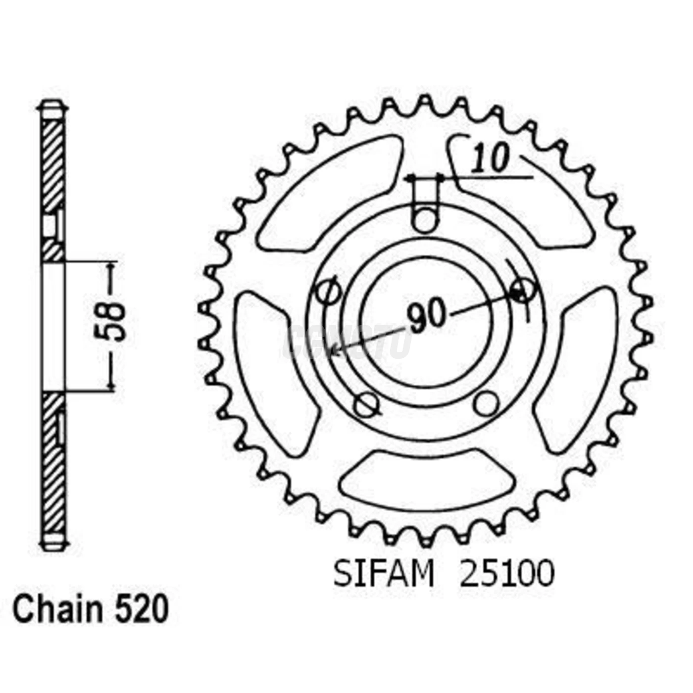 Kit chaine Honda Crm 125 R