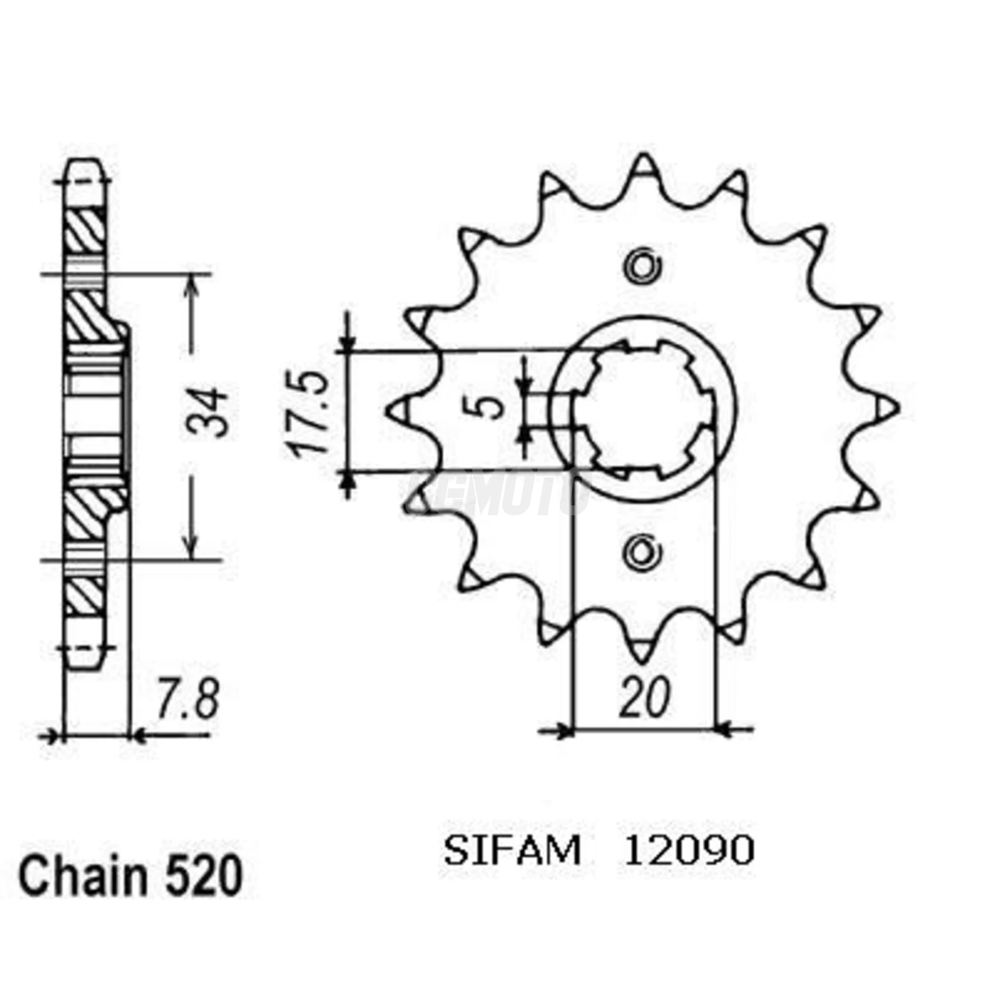 Kit chaine Honda Cr-f 230 F