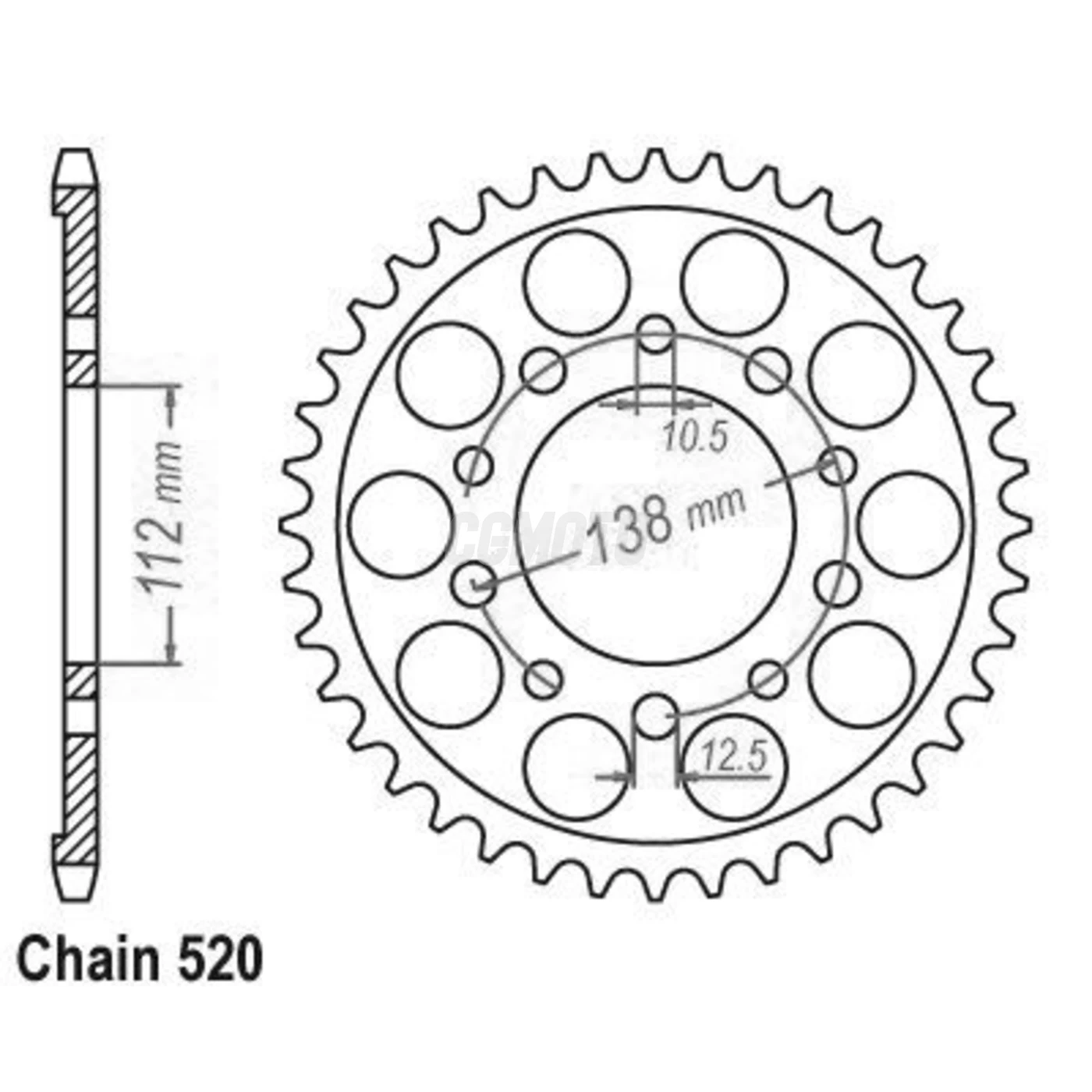 Kit chaine Honda Nc 700 Integra