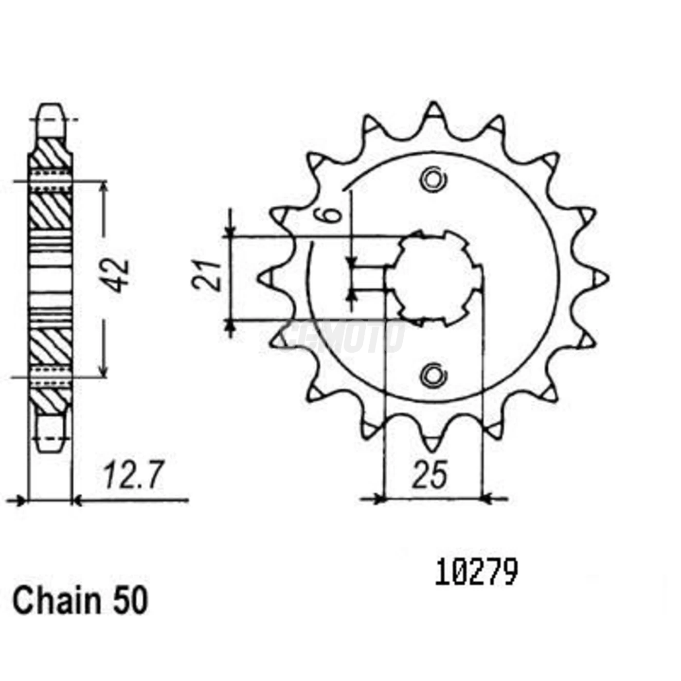 Kit chaine Honda Cb 750 K2/K6/Four