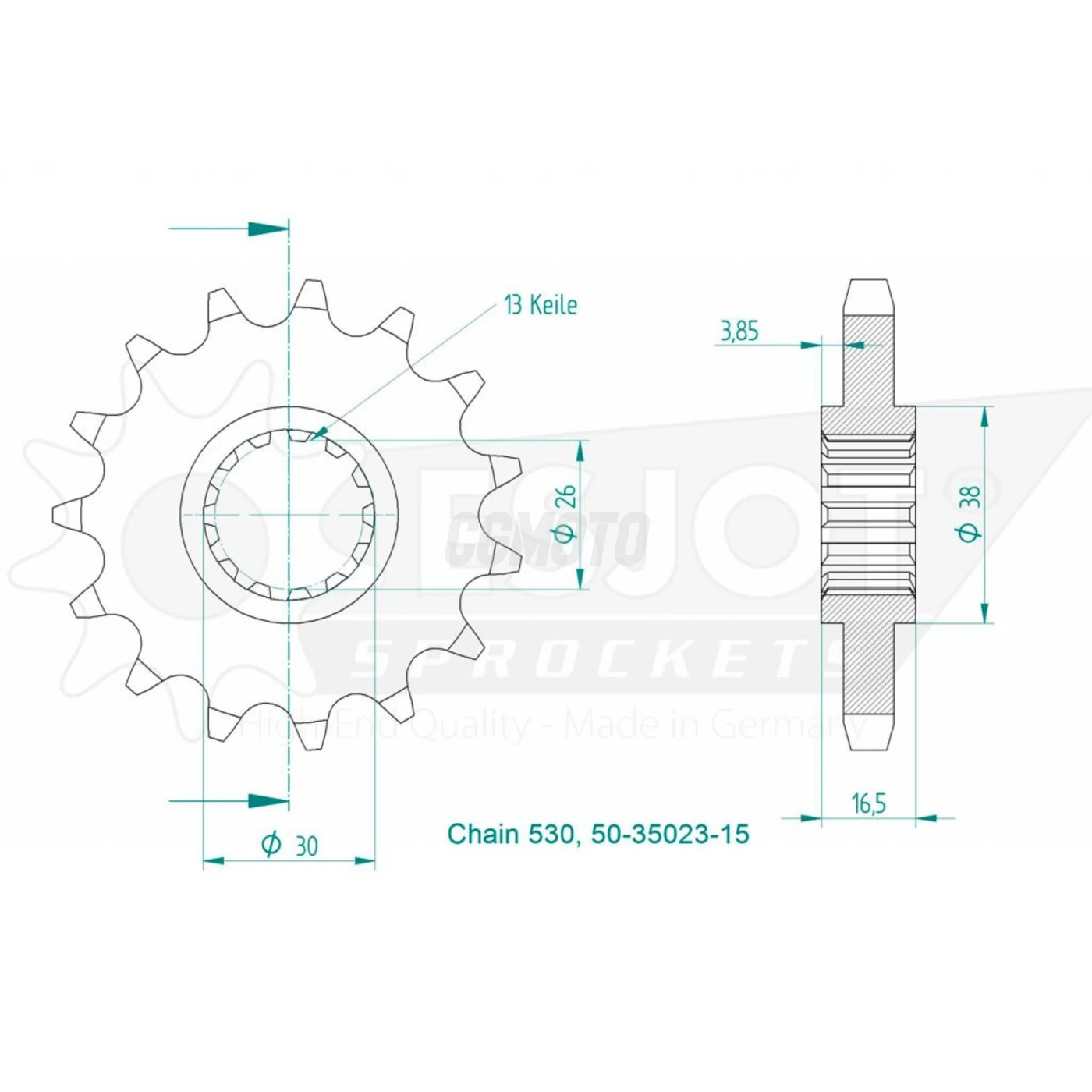 Kit chaine Honda Cbf 1000 F