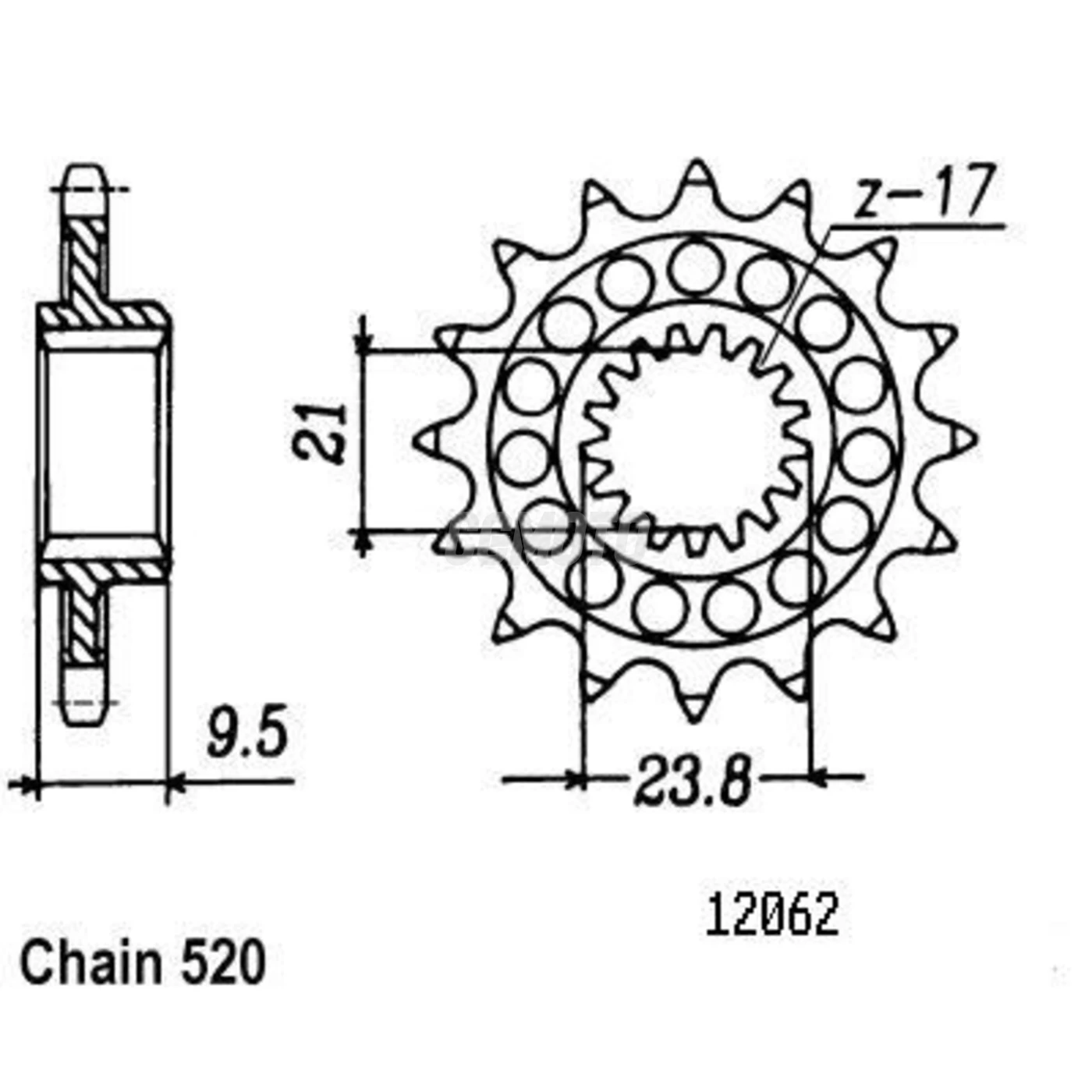 Kit chaine HM CRE-F 450 R