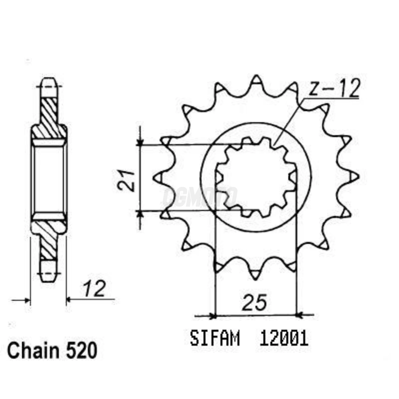 Kit chaine Husaberg 450 Fc