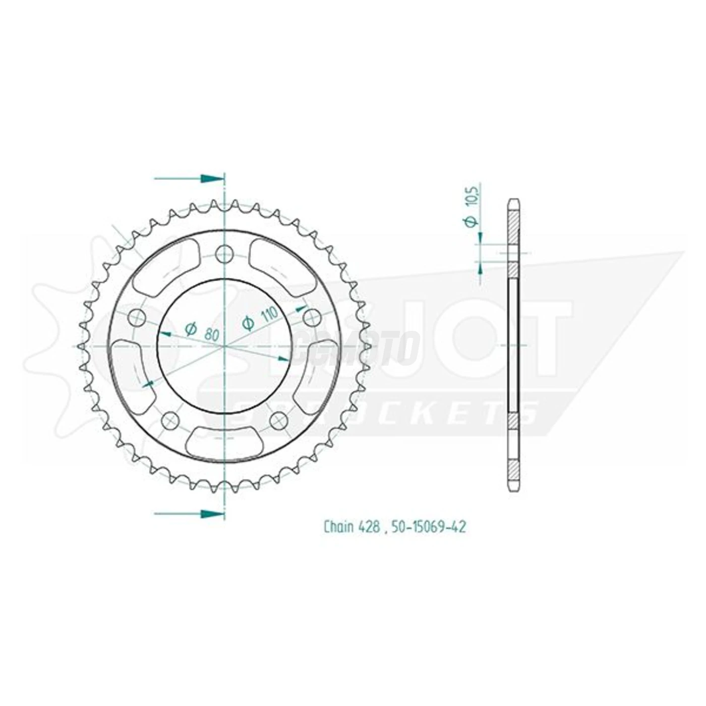 Kit chaine Kymco 125 Quannon