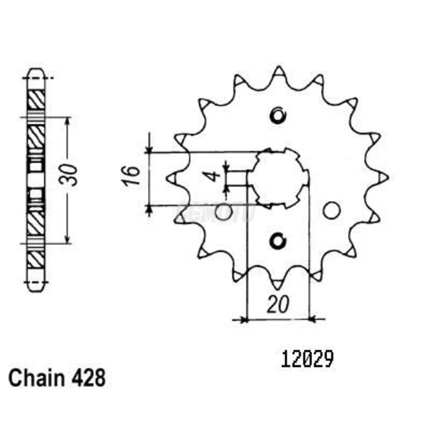 Kit chaine Kawasaki Bn 125 Eliminator