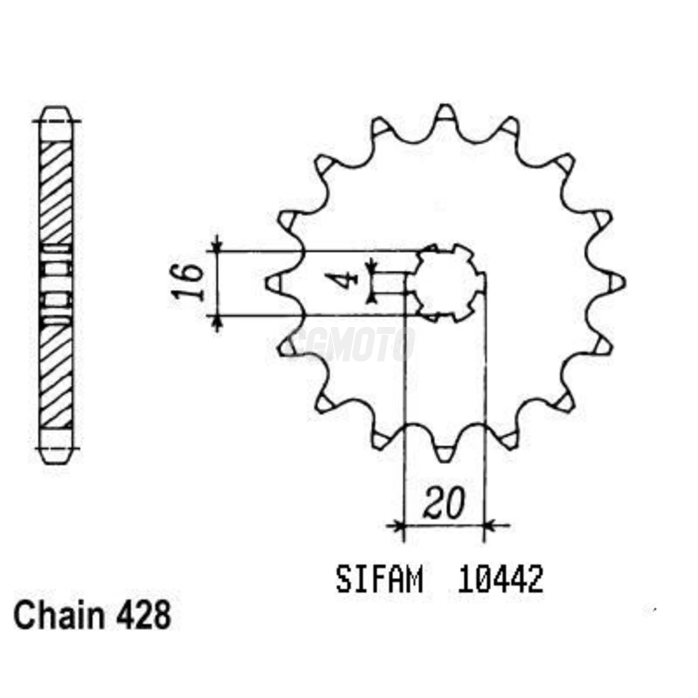 Kit chaine Kawasaki Ke/Ks 125