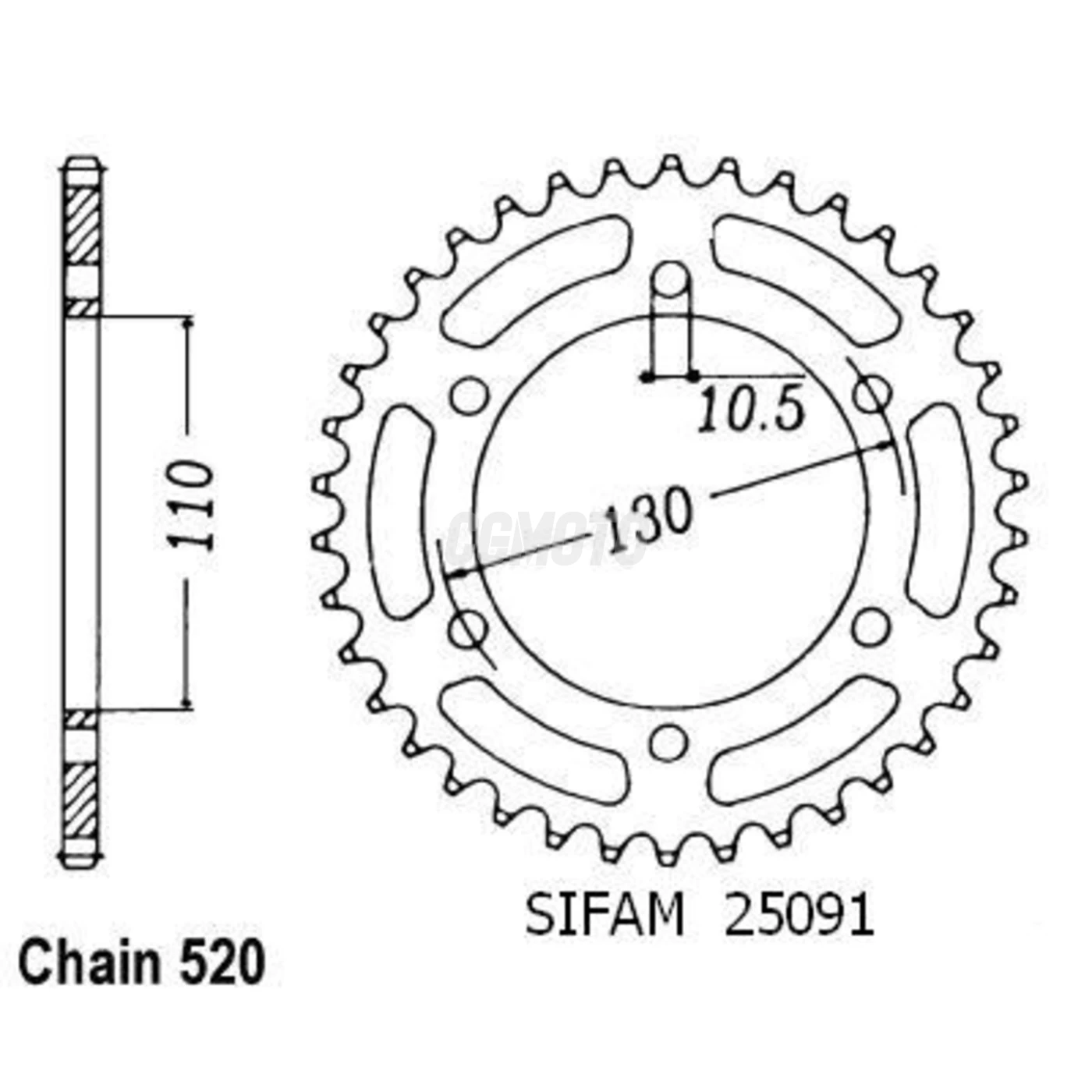 Kit chaine Kawasaki El 250 F2